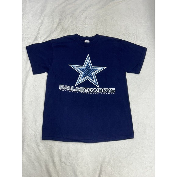 Vtg Y2K Dallas Cowboys NFL Navy Blue Logo Graphic T-Shirt Men’s Size Large - Picture 1 of 7